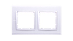 Berker/B.7 Glas Ramka podwójna szkło pozioma szklana aluminium złoty 10126414