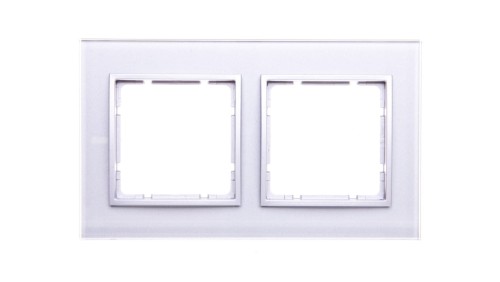 Berker/B.7 Glas Ramka podwójna szkło pozioma szklana aluminium złoty 10126414