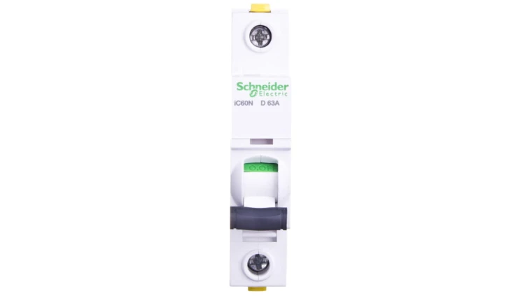 Wyłącznik nadprądowy 1P D 63A 6kA AC iC60N-D63 A9F05163