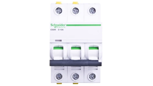 Wyłącznik nadprądowy 3P D 10A 6kA AC iC60N-D10-3 A9F05310
