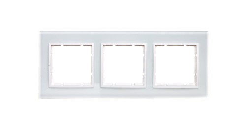 Berker B.7 Ramka 3-krotna szkło białe/biały mat 10136909