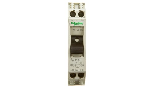 Wyłącznik termo-magnetyczny 1+N 2A AC GB2CD07
