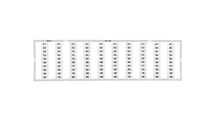 Oznaczniki WMB 2x 51-100 793-607 /5szt./