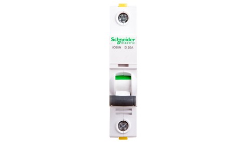 Wyłącznik nadprądowy 1P D 20A 6kA AC iC60N-D20 A9F05120