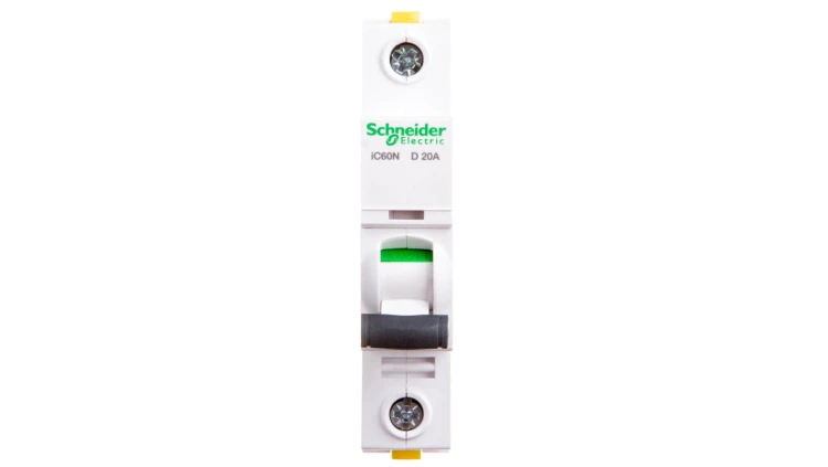 Wyłącznik nadprądowy 1P D 20A 6kA AC iC60N-D20 A9F05120