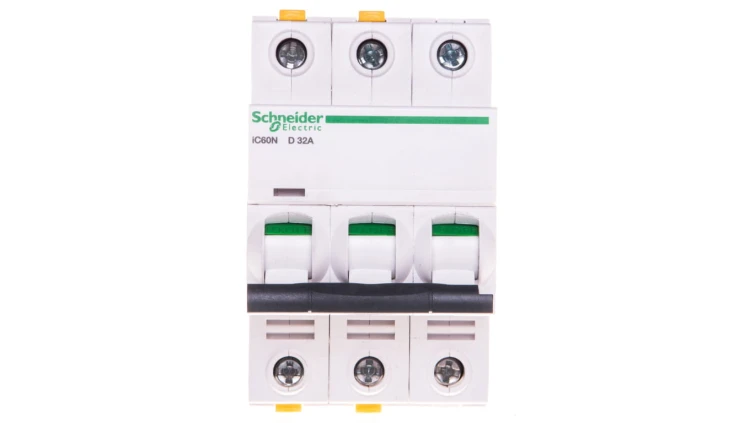 Wyłącznik nadprądowy 3P D 32A 6kA AC iC60N-D32-3 A9F05332