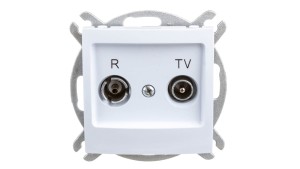 IMPRESJA Gniazdo antenowe RTV końcowe 2,5-3dB białe GPA-YK/m/00