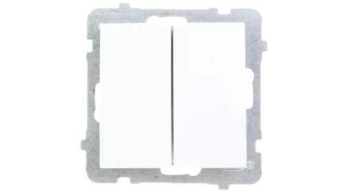 AS Przycisk podwójny zwierny biały ŁP-17G/m/00