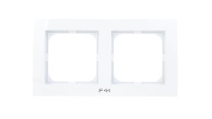 AS Ramka podwójna do łączników IP44 biała RH-2G/00