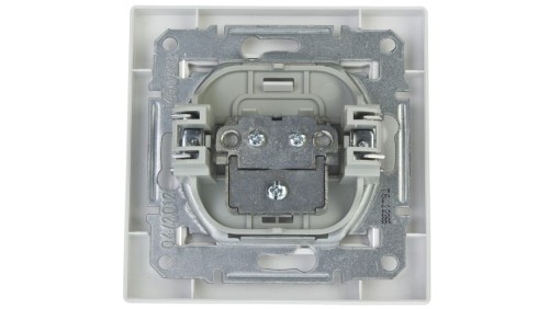 Gniazdo antenowe Asfora SAT przelotowe 4dB białe z ramką EPH3700221