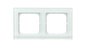 SONATA Ramka podwójna białe szkło R-2RG/31