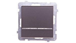 SONATA Łącznik pojedynczy z podświetleniem czekoladowy metalik ŁP-1RS/m/40