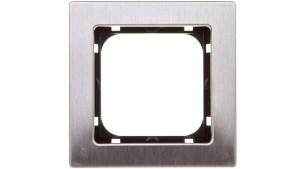 SONATA Ramka pojedyncza stal inox metal R-1RM/37