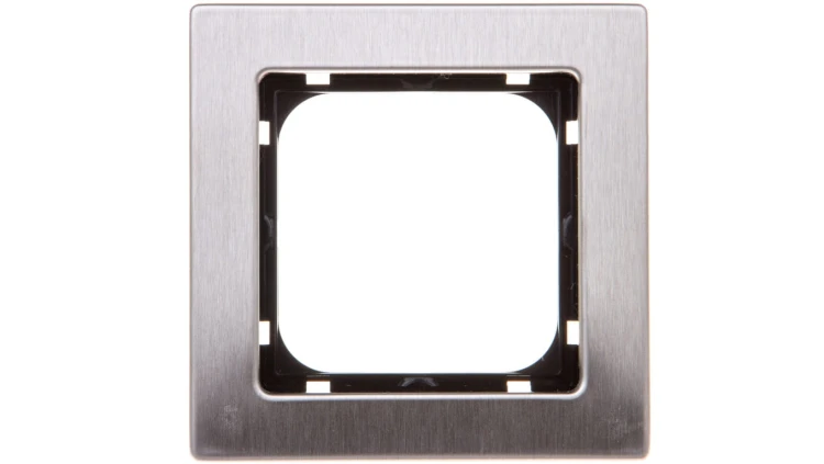 SONATA Ramka pojedyncza stal inox metal R-1RM/37