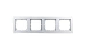 SONATA Ramka poczwórna srebro mat R-4R/38