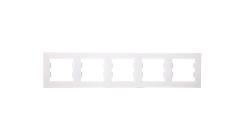 ASFORA Ramka pięciokrotna pozioma biała EPH5800521