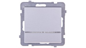 SONATA Łącznik pojedynczy z podświetleniem srebro mat ŁP-1RS/m/38
