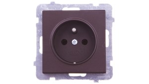 SONATA Gniazdo pojedyncze z/u czekoladowy metalik GP-1RZ/m/40