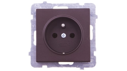 SONATA Gniazdo pojedyncze z/u czekoladowy metalik GP-1RZ/m/40