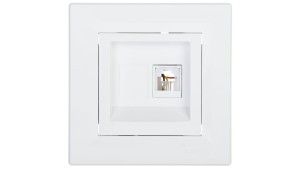 ASFORA Gniazdo telefoniczne pojedyncze RJ11 białe EPH4100121