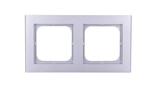SONATA Ramka podwójna srebro mat R-2R/38