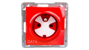 IMPRESJA Gniazdo pojedyncze z/u DATA z kluczem czerwone GP-1YZK/m/00