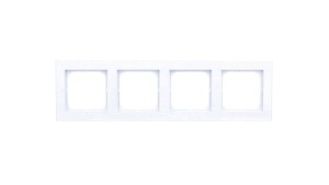 SONATA Ramka poczwórna biała R-4R/00