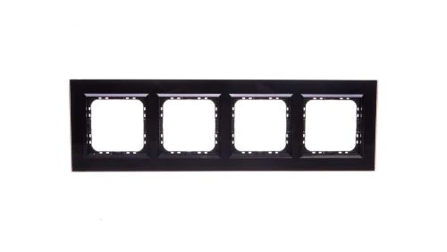 SONATA Ramka poczwórna czarne szkło / czarny R-4RGC/32/25