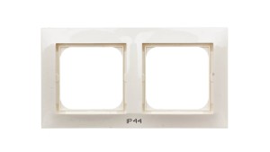 IMPRESJA Ramka podwójna do łączników IP44 ecru RH-2Y/27