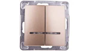 IMPRESJA Łącznik świecznikowy z podświetleniem złoty metalik ŁP-2YS/m/28