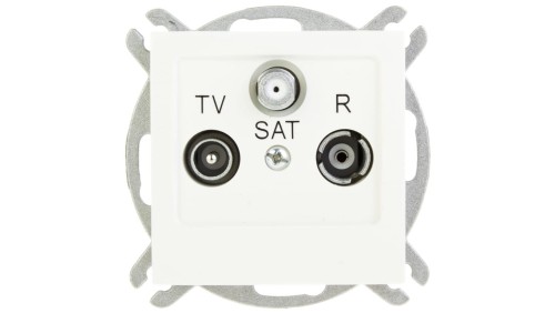 AS Gniazdo antenowe RTV-SAT końcowe ecru GPA-GS/m/27