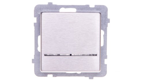SONATA Łącznik pojedynczy z podświetleniem stal inox ŁP-1RMS/m/37