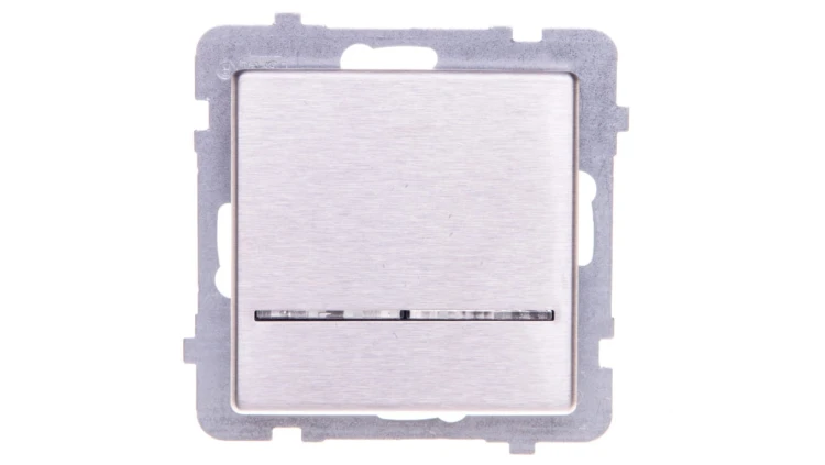SONATA Łącznik pojedynczy z podświetleniem stal inox ŁP-1RMS/m/37