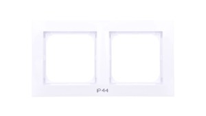 IMPRESJA Ramka podwójna do łączników IP44 biała RH-2Y/00