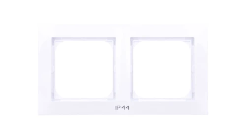 IMPRESJA Ramka podwójna do łączników IP44 biała RH-2Y/00