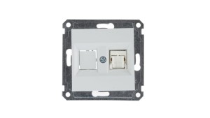 LUMINA2 Gniazdo komputerowe pojedyncze RJ45 Cat.5e UTP białe WL2110