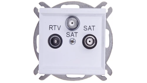 SONATA Gniazdo antenowe RTV-SAT-SAT białe GPA-R2S/m/00