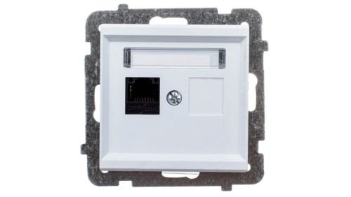 SONATA Gniazdo komputerowe pojedyncze RJ45 kat.5e białe KRONE GPK-1R/K/m/00
