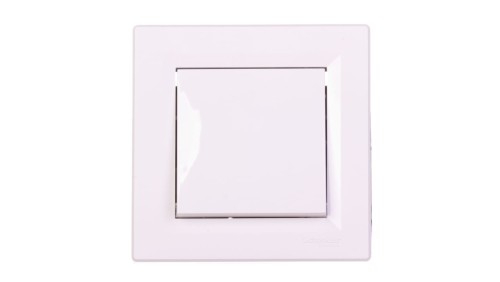 Łącznik Asfora pojedynczy zaciski śrubowe biały z ramką EPH0100321