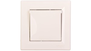 Łącznik Asfora pojedynczy zaciski śrubowe kremowy z ramką EPH0100323
