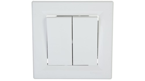 Łącznik Asfora świecznikowy zaciski śrubowe biały z ramką EPH0300321