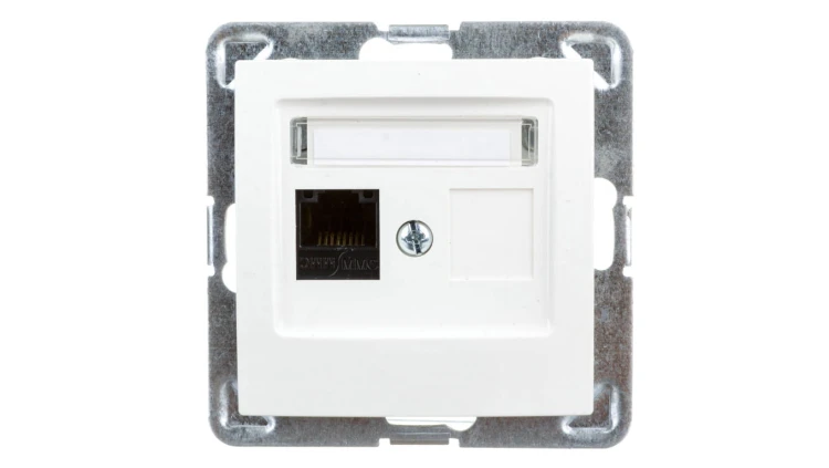 IMPRESJA Gniazdo komputerowe pojedyncze RJ45 kat.5e MMC ecru GPK-1Y/K/m/27