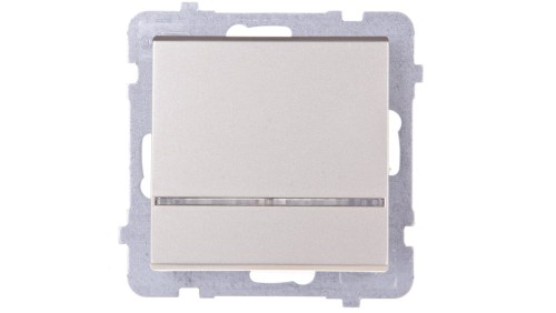 SONATA Łącznik pojedynczy z podświetleniem szampański złoty ŁP-1RS/m/39