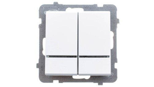 SONATA Łącznik świecznikowy z podświetleniem biały ŁP-2RS/m/00