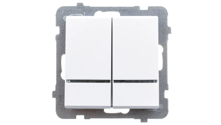 SONATA Łącznik świecznikowy z podświetleniem biały ŁP-2RS/m/00