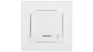 ASFORA Przycisk światło z podświetleniem biały EPH1800121