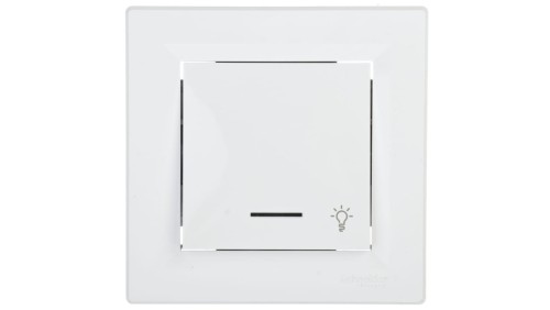 Przycisk Asfora światło z podświetleniem biały z ramką EPH1800121