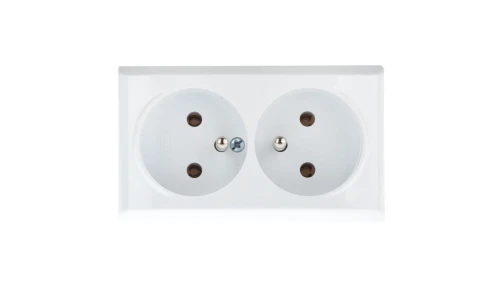 BIS Gniazdo podwójne z/u białe GN-2BZ/00