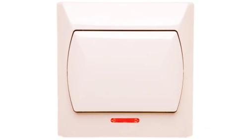 AKCENT Łącznik pojedynczy z podświetleniem beżowy ŁP-1AS/01