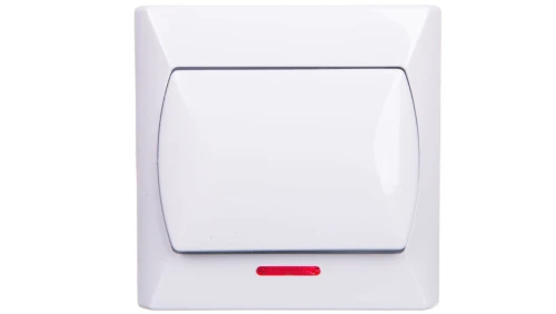 AKCENT Łącznik pojedynczy z podświetleniem biały ŁP-1AS/00